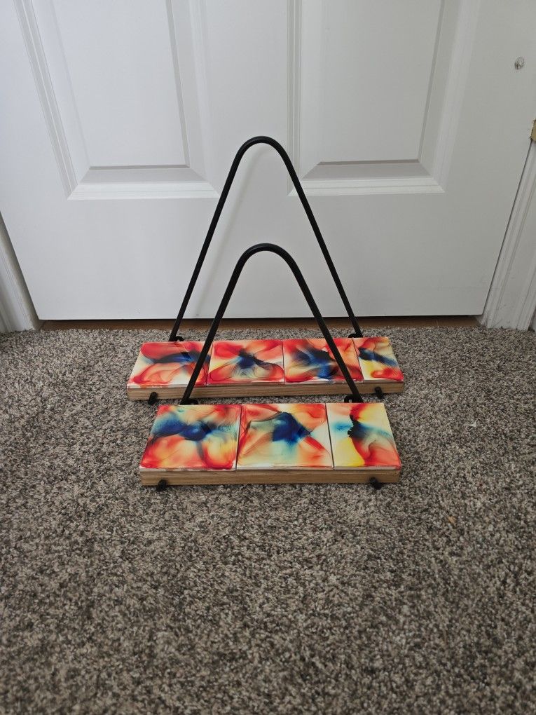 Custom Tiled Modern Wall Shelves