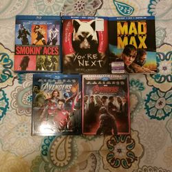 Blu-Ray + DVD Movies Lot Asking $5 Each Or $15  For All