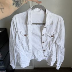 White short jeans jacket (S/M)