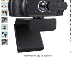 Webcam with Microphone, 1080P HD USB Webcam with Privacy Cover for Desktop PC Laptop, Plug & Play, Streaming Video Web Camera for Conferencing Zoom On