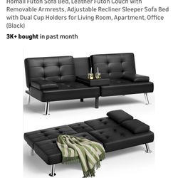 Leather Sofa Bed  BRAND NEW