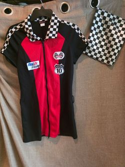 Racer Sexy Flag Girl Costume