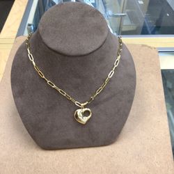 Necklace with a Heart Pendant