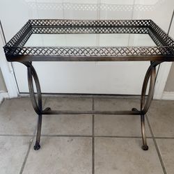 Metal Antique Inspired Accent Table