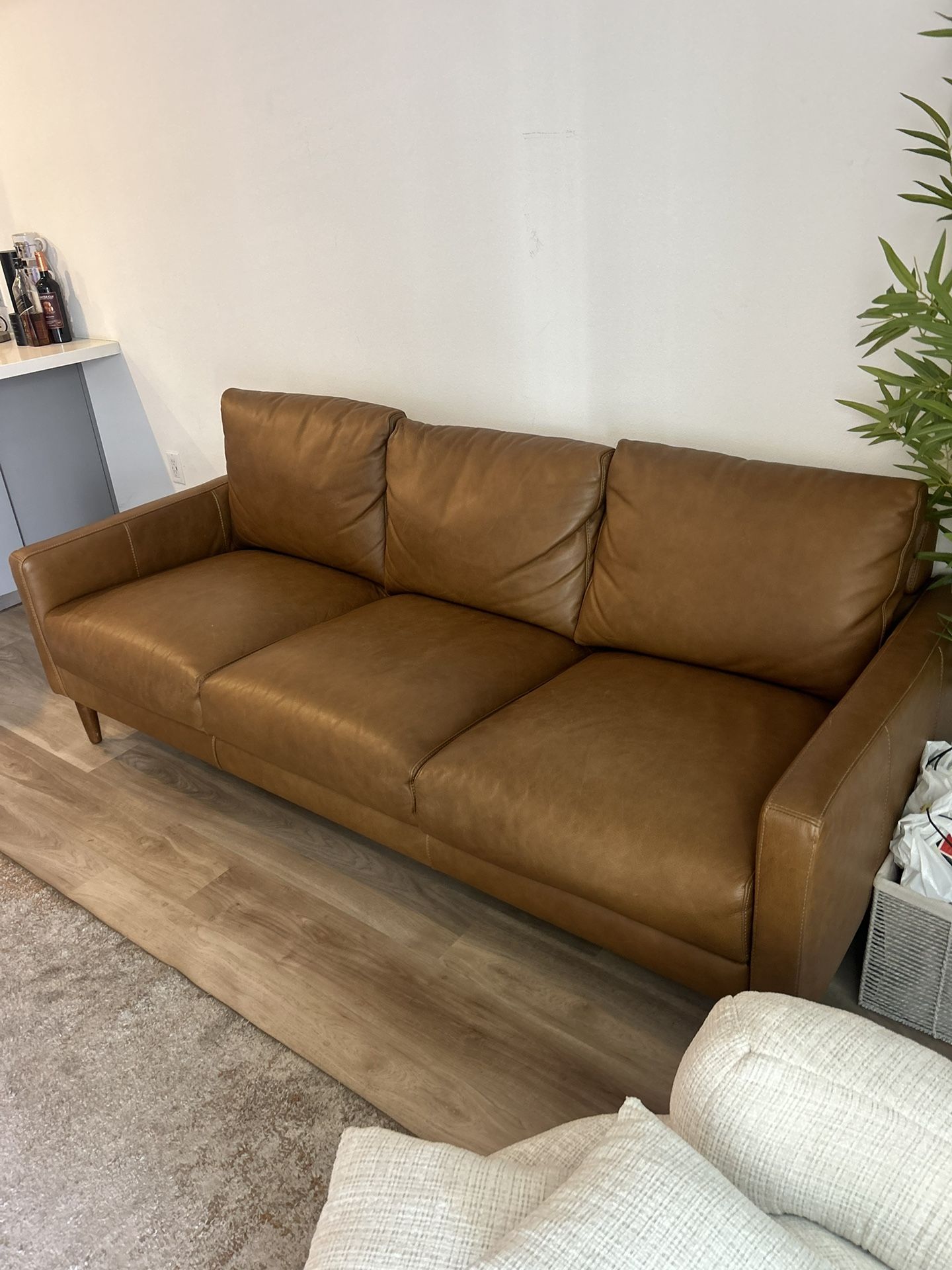 Brown Leather Couch