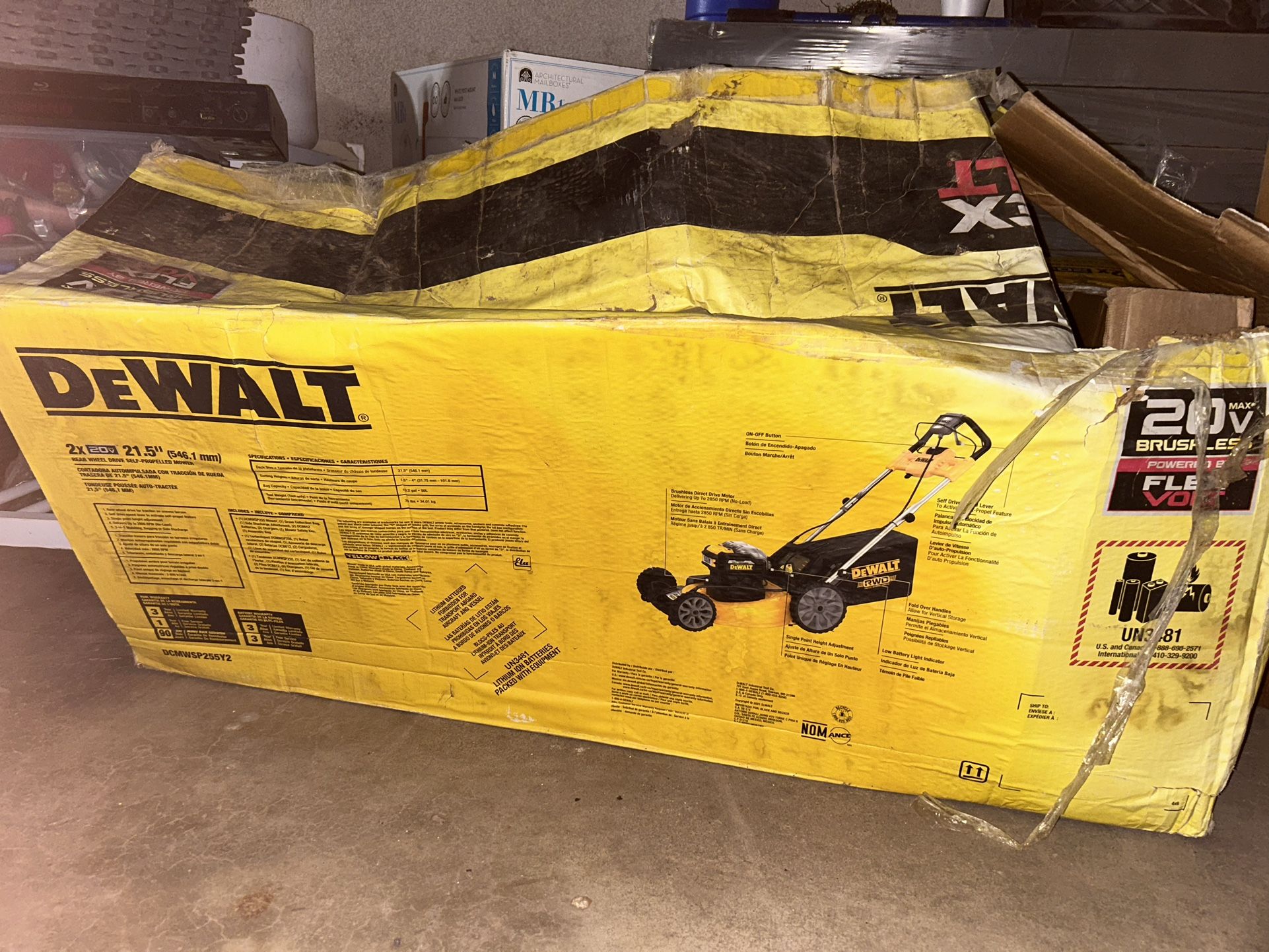 Dewalt rear wheel drive mower