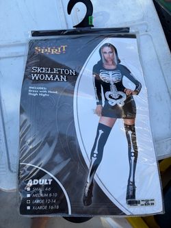 Spirit Skeleton Woman Halloween Costume Large