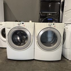 WHIRLPOOL XL CAPACITY WASHER DRYER ELECTRIC SET 