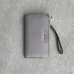 Authentic Grey Michael Kors Wristlet