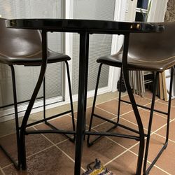 Bar Height Table And 2 Stools $60 OBO