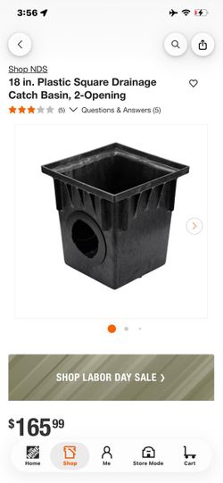 NDS 18 in. Square Plastic Drainage Catch Basin