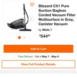 Miele Bagless Vacuum - Blizzard CX1