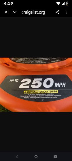 Black n Decker leaf blower