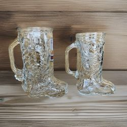 Wild Jack's Steak House Orlando FL Beer Glass jug Cowboy boot And Bonus Boot