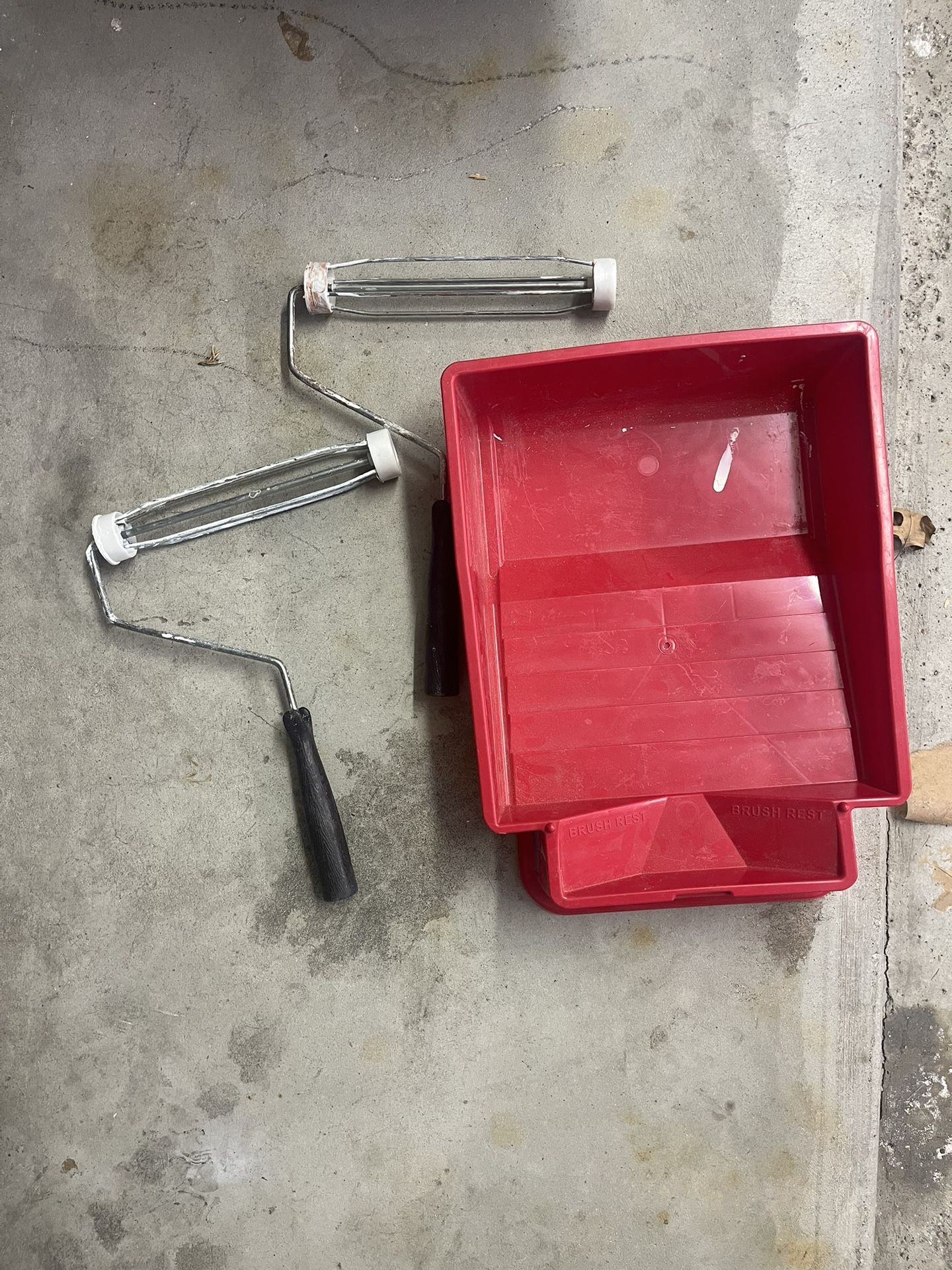 Paint Rollers And Tray