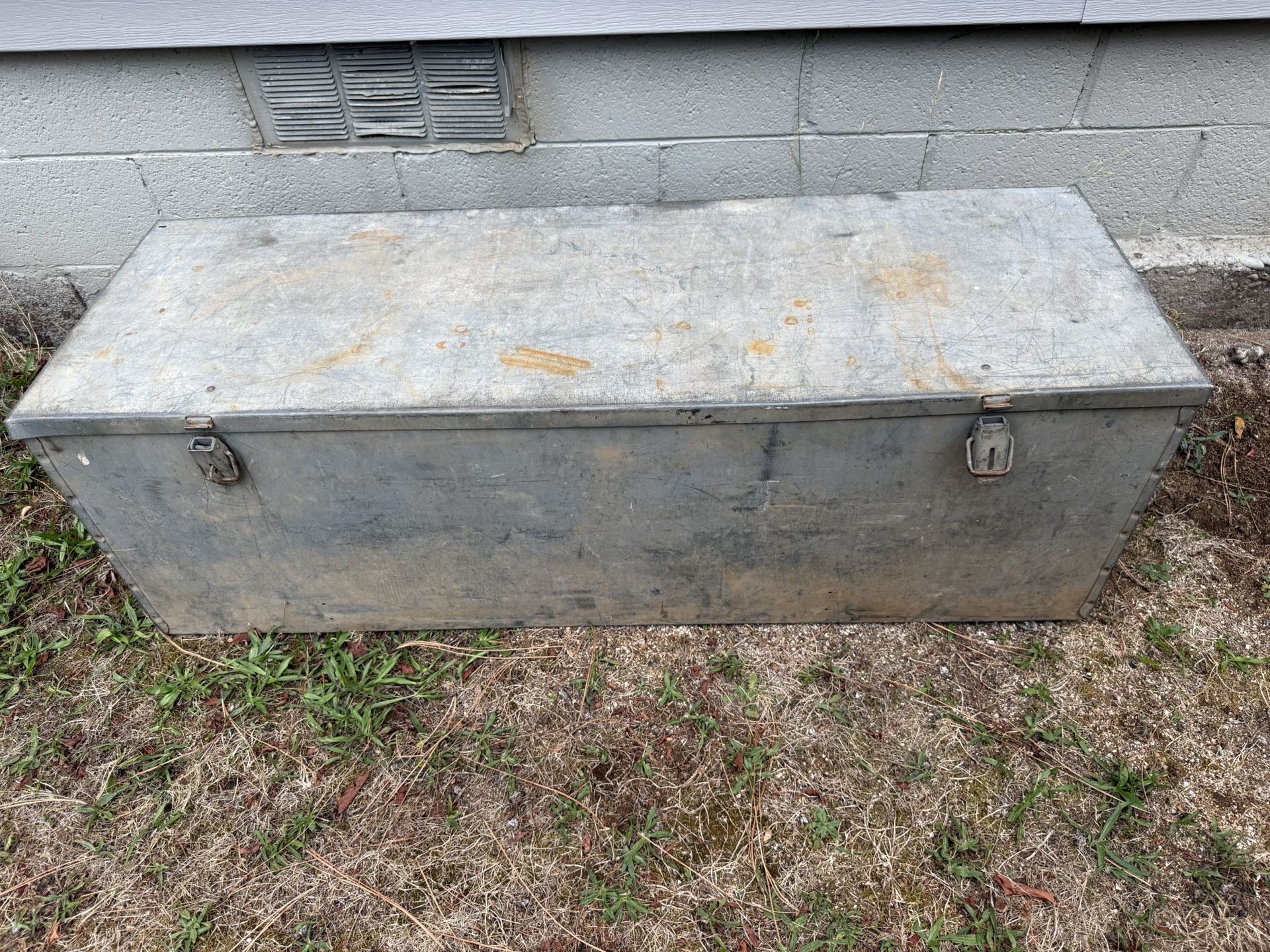 Silver/Gray Solid Metal Storage Trunk/Box !!!!