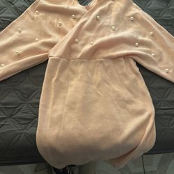 Pink Dress With Pearl 