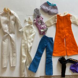 Barbie Doll Lot Clothes And Ken 