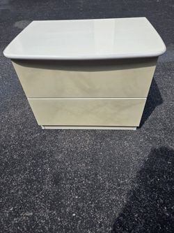 Modern Contemporary Style Two Drawer Nightstand Or Chest