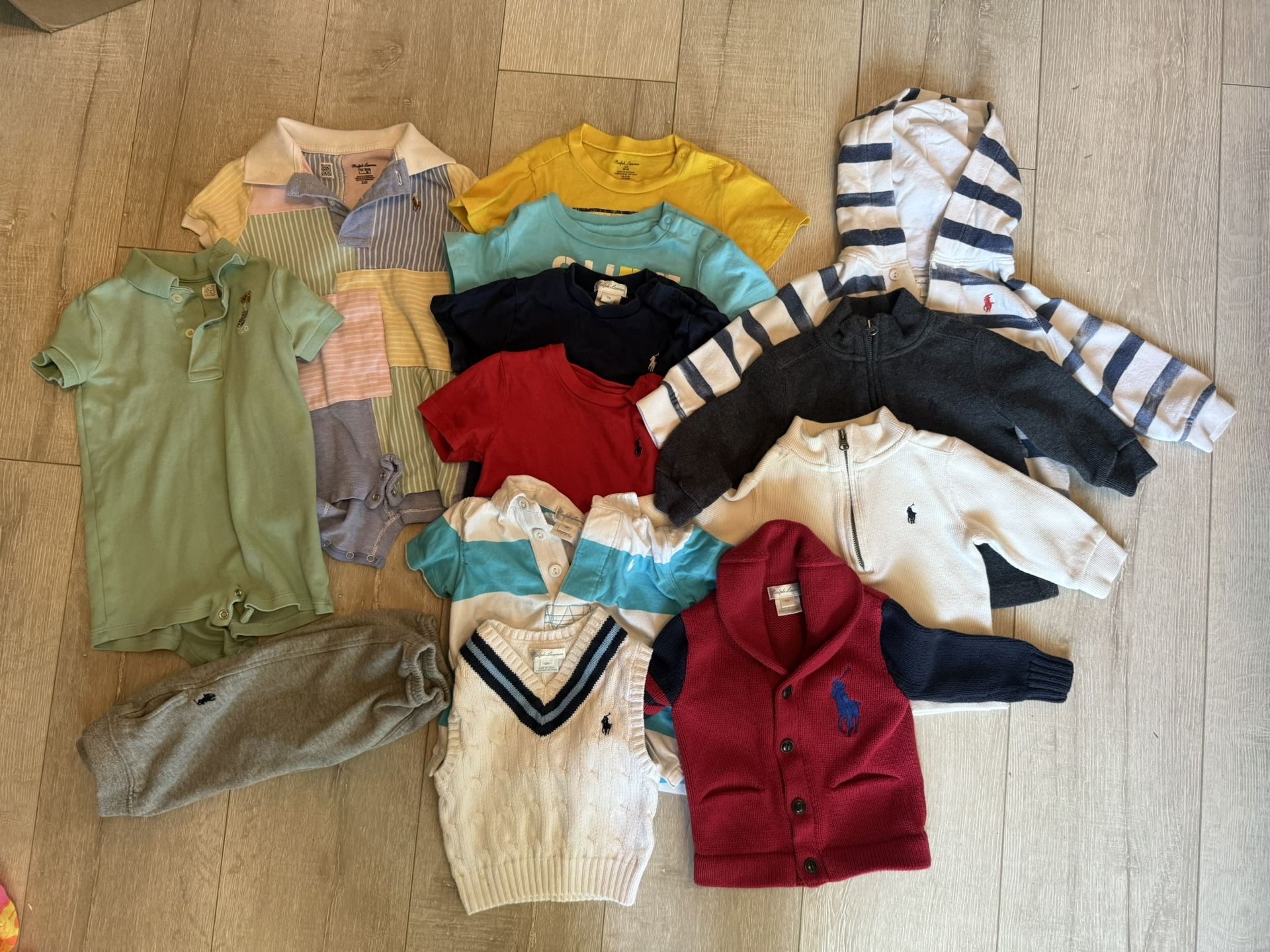 Polo Ralph Lauren 12month Baby Clothes-Lot Of 13 Pieces