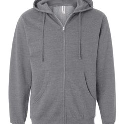 Women’s Gray Zip Up Hooded Sweatshirt Size Small