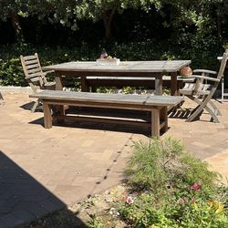 Wood Outdoor Dining Set