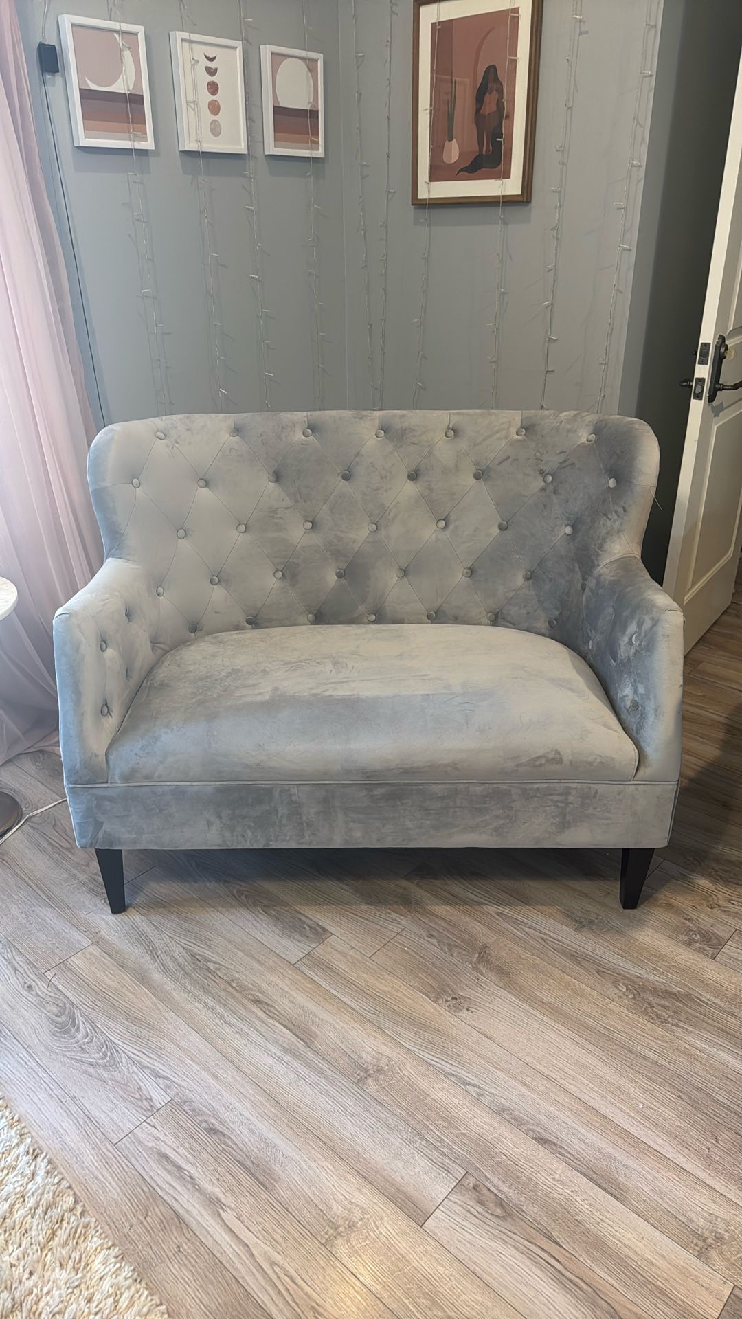 Velvet Setee Loveseat