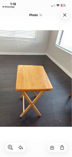 Oak wood TV folding table set of 4