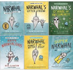 Narwhal and Jelly Series 6 Books  (Otter Friend, Unicorn of the Sea, Super Narwhal and Jelly Jolt, Peanut Butter and Jelly)