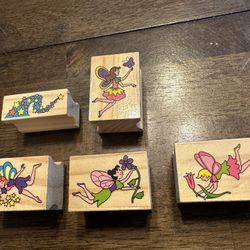 Fairy Rubber Wood Stamps Set 