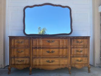 Antique French Provincial Dresser with Mirror