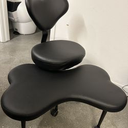 Ergonomic Cross Legged Chair, 360° Swivel Meditation Chair with Wheels