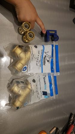Sharkbite 1/2 x 1/2 and 3/4x 3/4 x3/4 plumbing connections