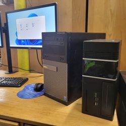 COMPLETE DESKTOP SET OR JUST COMPLETE MONITORS SET