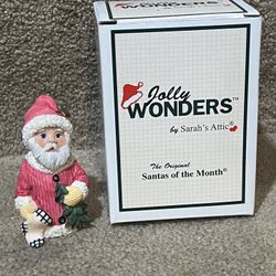 Sarah's Attic Jolly Wonders Santa of the month December
