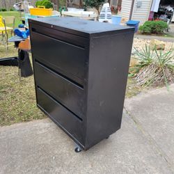 HON 3 Drawer Black Filing Cabinet