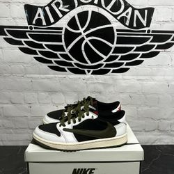 Jordan 1 Low Travis Scott Dark Olive Size 10w (8.5M)