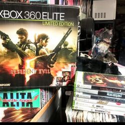 XBox 360 Ltd. Edit Resident Evil with Box & 6 Games 