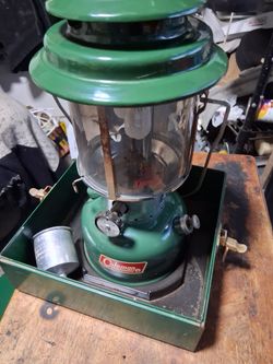 Coleman Green Camping Lantern with Case