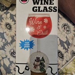Snow Globe WINE GLASS