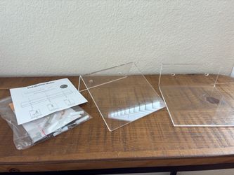 6 Inches Acrylic Small Floating Wall Shelves 2 Pack