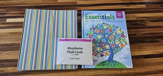 Essentials 8-15 Teacher's Guide, Essentials 8-15 Morpheme Flash Cards, Essentials 8-15 Answer Keys