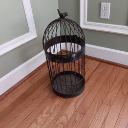 Decorative Bird Cage Metal Decor 22" Tall