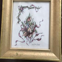 Picture in frame 11x13 $8