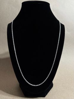 24” 2mm .925 silver rope chain⛓️