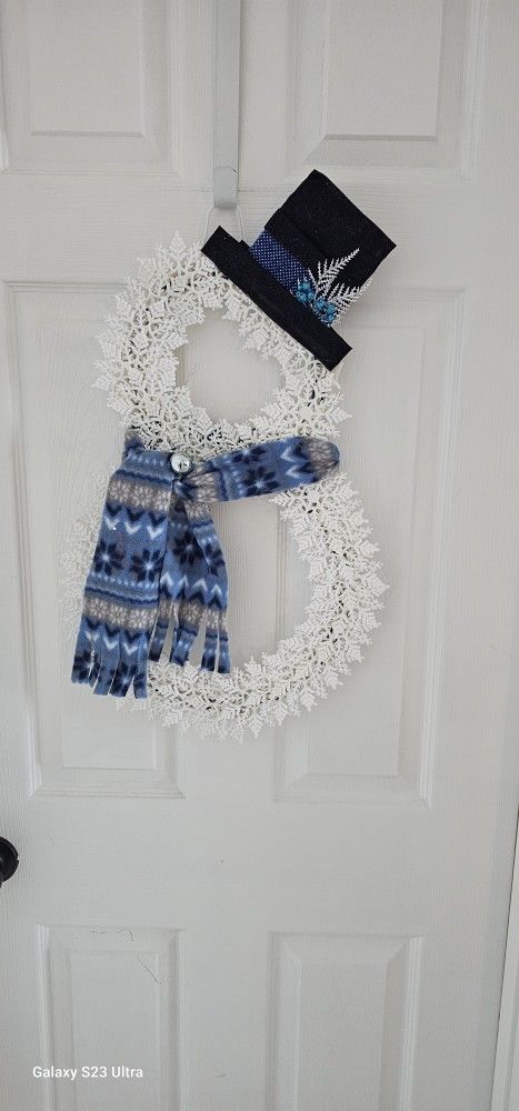 Snowman Snow Flake Wreath