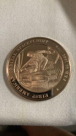 First American Orbital Spaceflight Feb 20 1962 coin