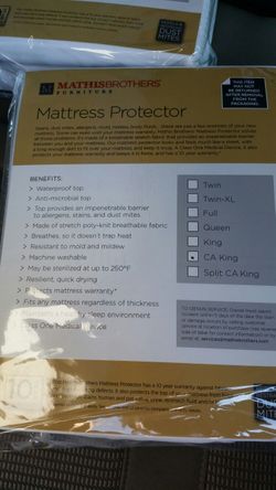 Cal king mattress protector