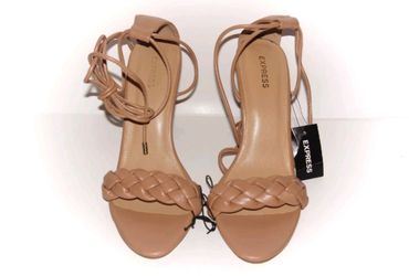 Gladiator Tribal Strappy Lace Up Open Toe Bootie 4" Heels Sandals Size 9