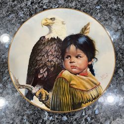 Collector Plate Brave & Free First Issue 1986 Limited Edition.  Preowned 